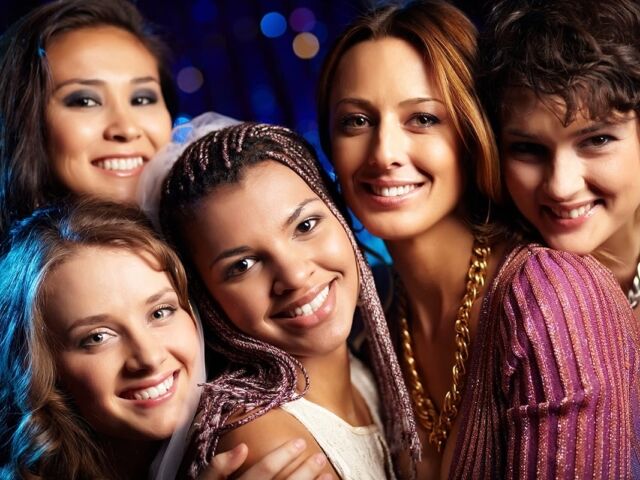 Female,Friends,Having,Fun,And,Enjoying,Themselves,At,A,Bridal