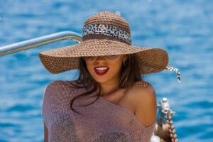 Young,Sexy,Woman,On,Her,Private,Yacht