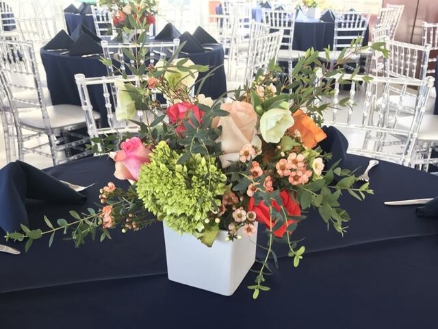 Navy with Bright Floral